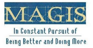 MAGIS IN CONSTANT PURSUIT OF BEING BETTER AND DOING MORE logo