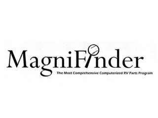 MAGNIFINDER THE MOST COMPREHENSIVE COMPUTERIZED RV PARTS PROGRAM logo