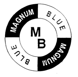 MAGNUM BLUE MB MAGNUM BLUE logo