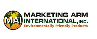 MAI MARKETING ARM INTERNATIONAL, INC. ENVIRONMENTALLY FRIENDLY PRODUCTS logo