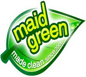 MAID GREEN MADE CLEAN SINCE 2006 logo