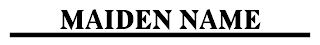 MAIDEN NAME logo