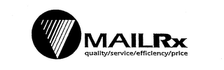 MAILRX QUALITY/SERVICE/EFFICIENCY/PRICE logo