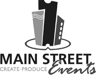 MAIN STREET EVENTS CREATE · PRODUCE logo