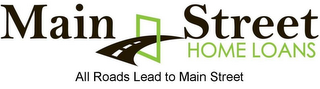 MAIN STREET HOME LOANS ALL ROADS LEAD TO MAIN STREET logo