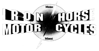 MAINE IRON HORSE MOTOR CYCLES MIAMI logo