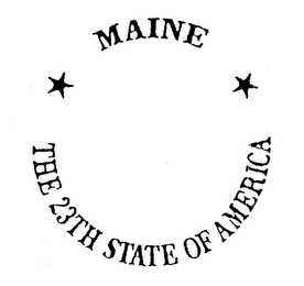 MAINE THE 23TH STATE OF AMERICA logo