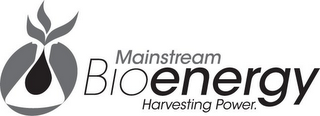MAINSTREAM BIOENERGY HARVESTING POWER. logo
