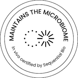 MAINTAINS THE MICROBIOME IN VIVO CERTIFIED BY SEQUENTIAL BIO logo