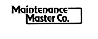 MAINTENANCE MASTER CO. logo