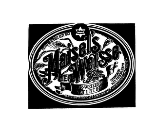 MAISEL'S WEISSE, MAISEL BAYREUTH, PRIVATBRAUEREI SEIT 1887, HEFE, HEFE-WEIZENBIER NATURTRUB,ORERGARIG MIT FEINER HEFE GEBRAUT NACH DEM BAYERISCHEN REINHEITSGEBOT VON 1516 logo