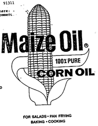 MAIZE OIL 100% PURE CORN OIL FOR SALADS PAN FRYING BAKING COOKING S SOURCE INTERNATIONAL TRADING CO DIST. BY: SOURCE TRADING CO. CHATSWORTH, CA 91311 (213)700-0426 PRODUCT OF U.S.A. NET WEIGHT 35 LBS. (15.87 KG) logo