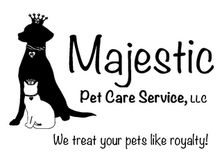 MAJESTIC PET CARE SERVICE, LLC WE TREAT YOUR PETS LIKE ROYALTY! logo