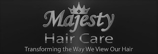 MAJESTY HAIR CARE TRANSFORMING THE WAY WE VIEW OUR HAIR logo