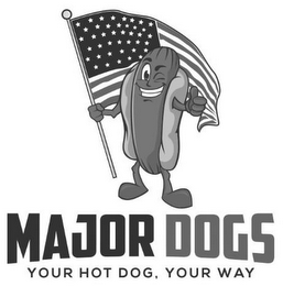 MAJOR DOGS YOUR HOT DOG, YOUR WAY logo