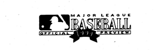 MAJOR LEAGUE BASEBALL OFFICIAL 1990 PREVIEW logo