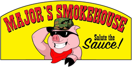 MAJOR'S SMOKEHOUSE SALUTE THE SAUCE! logo