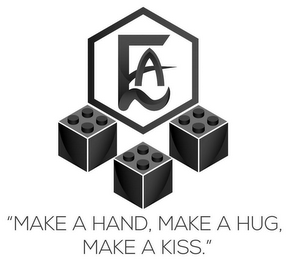 "MAKE A HAND, MAKE A HUG, MAKE A KISS." ELAF logo