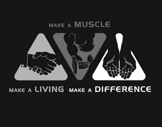 MAKE A MUSCLE MAKE A LIVING MAKE A DIFFERENCE logo