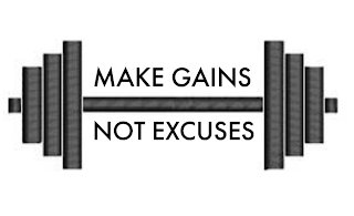 MAKE GAINS NOT EXCUSES logo