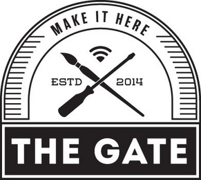 MAKE IT HERE ESTD 2014 THE GATE logo