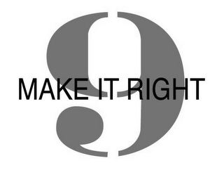 MAKE IT RIGHT 9 logo