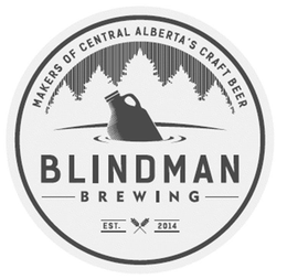 MAKERS OF CENTRAL ALBERTA'S CRAFT BEER BLINDMAN BREWING EST. 2014 logo