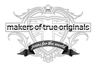 MAKERS OF TRUE ORIGINALS JEANS FOR THE WORLD logo