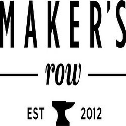 MAKER'S ROW EST 2012 logo