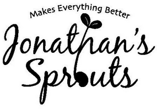 MAKES EVERYTHING BETTER JONATHAN'S SPROUTS logo