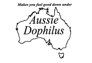 MAKES YOU FEEL GOOD DOWN UNDER AUSSIE DOPHILUS logo