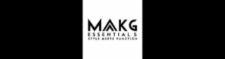 MAKG ESSENTIALS STYLE MEETS FUNCTION logo