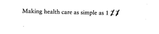 MAKING HEALTH CARE AS SIMPLE AS 1 2 3 logo