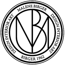 MALENE BIRGER, DESIGN INTERIOR ART, BIRGER 1962 MB logo