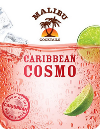 MALIBU COCKTAILS CARIBBEAN COSMO SPIRIT OF THE CARIBBEAN SPIRIT OF THE logo