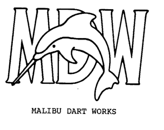 MALIBU DART WORKS MDW logo