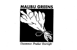 MALIBU GREENS UNCOMMON PRODUCE OVERNIGHT logo
