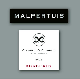 MALPERTUIS COUREAU & COUREAU WINE MAKER'S 2005 BORDEAUX logo