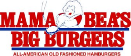 MAMA BEA'S BIG BURGERS ALL-AMERICAN OLD FASHIONED HAMBURGERS logo