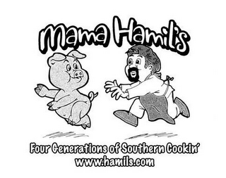 MAMA HAMIL'S FOUR GENERATIONS OF SOUTHERN COOKIN' WWW.HAMILS.COM logo