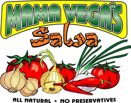 MAMA VEGA'S SALSA ALL NATURAL - NO PRESERVATIVES logo