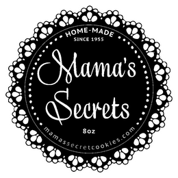 MAMA'S SECRETS 8OZ HOME-MADE SINCE 1955 MAMASSECRETCOOKIES.COM logo