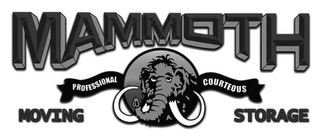 MAMMOTH MOVING STORAGE PROFESSIONAL COURTEOUS logo
