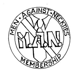 M.A.N. MEN AGAINST NECKTIES MEMBERSHIP logo