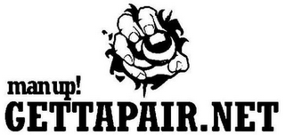 MAN UP! GETTAPAIR.NET logo