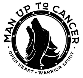 ·MAN UP TO CANCER· OPEN HEART· WARRIOR SPIRIT logo