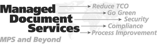 MANAGED DOCUMENT SERVICES REDUCED TCO GO GREEN SECURITY COMPLIANCE PROCESS IMPROVEMENT MPS AND BEYOND logo