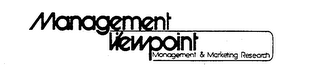 MANAGEMENT VIEWPOINT MANAGEMENT & MARKETING RESEARCH logo