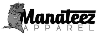 MANATEEZ APPAREL HELLO MY NAME IS HUGH logo