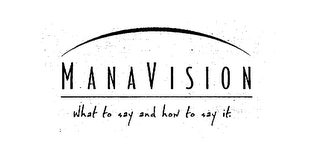 MANAVISION WHAT TO SAY AND HOW TO SAY IT logo
